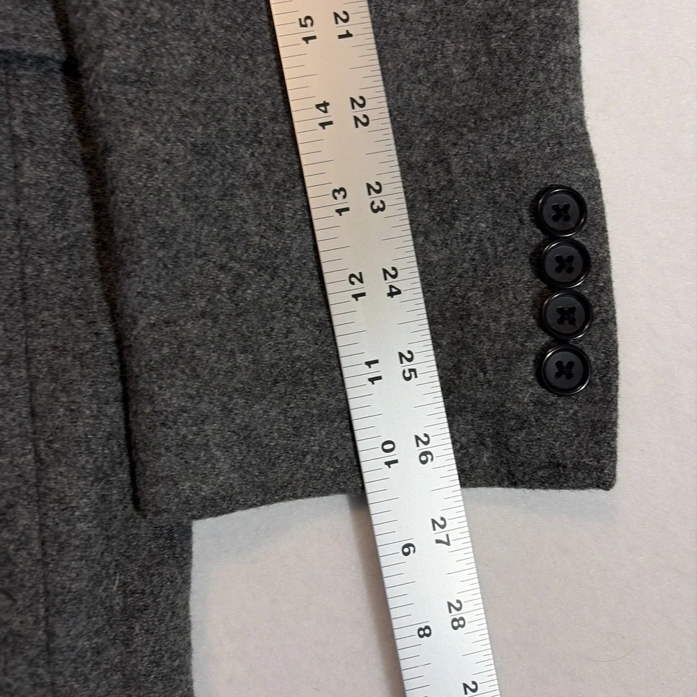 J Crew Factory Thompson Slim Fit Suit Jacket Blazer Mens 42L Gray Wool Tweed